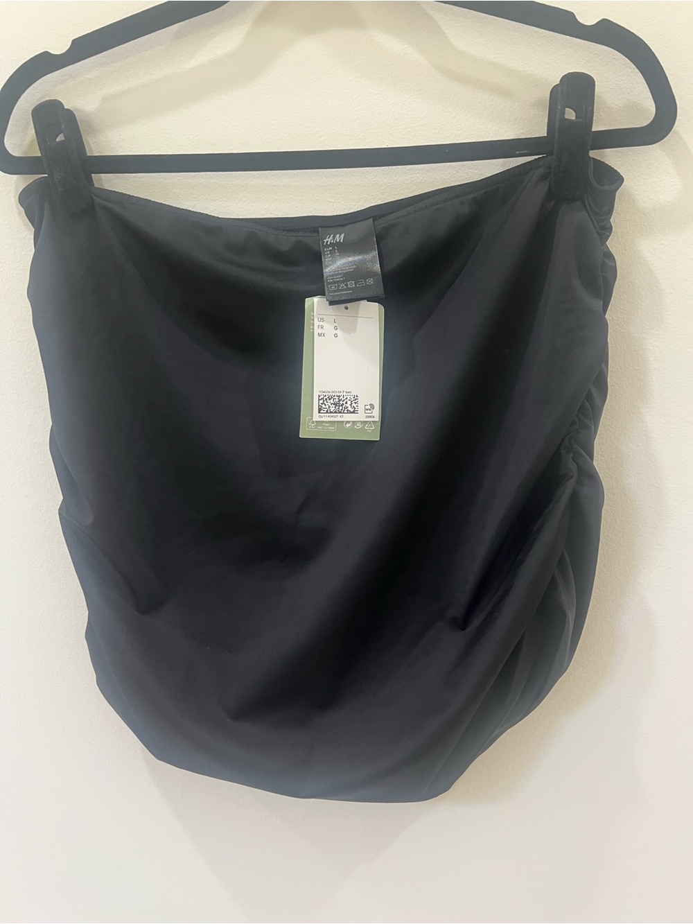 H&M Black Women's Swim Sarong with Side Ruching
